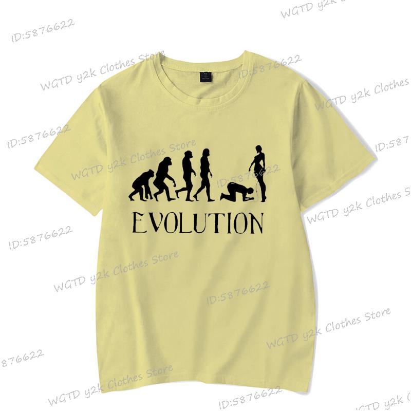 Funny BDSM Evolution T-Shirts for Men Women Harajuku BDSM Evolution Trend Streetwear Round Neck Short Sleeve Unisex T Shirt