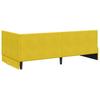 L Shaped Bed Frame with Headboard Yellow 90 Cm X 200 Cm Velvet