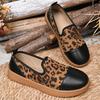 Large size single shoes women's new autumn leopard print European and American casual shoes