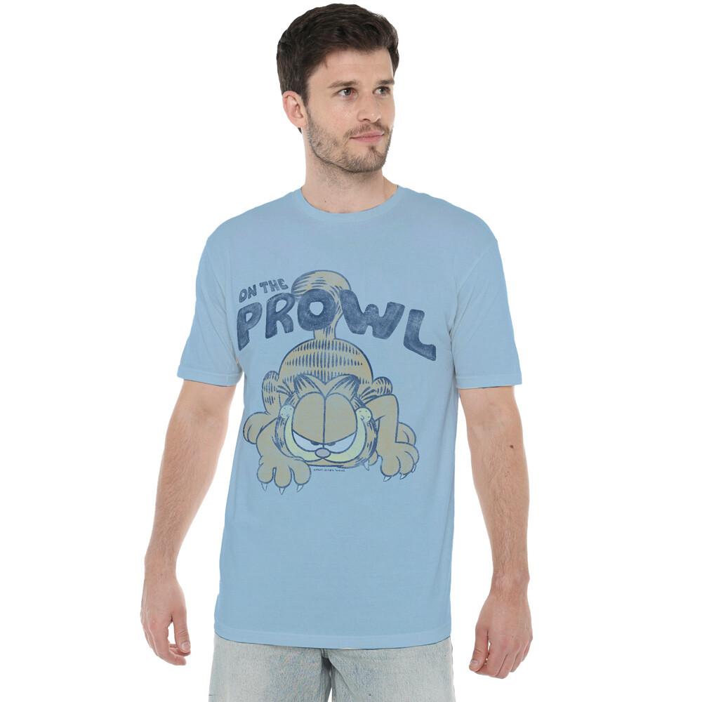 Garfield Prowl T-Shirt S-2XL Light Blue L