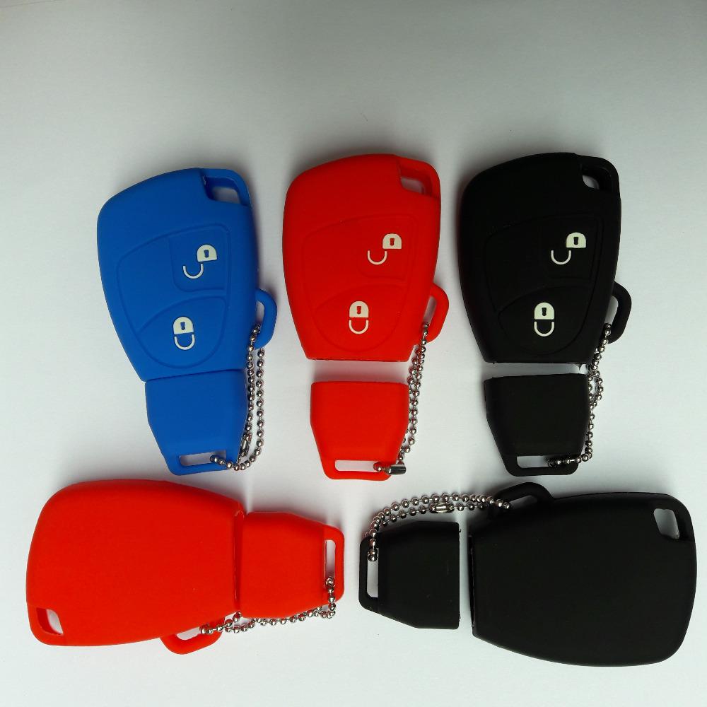 Fob Key Shell Silicon Car Key Case For Mercedes Benz B C E Ml S Clk Cl Cls Slk Class Sprinter 2 Button Remote Cover