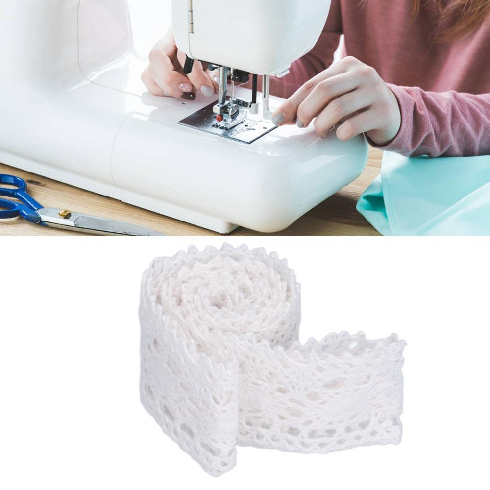 1pcs 10 Yards Length Cotton Lace Ribbon White Crochet Lace Trim Lace Trim Ribbon For Clothes Sewing