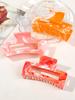 6 Pcs Marbled Hair Claw Clips for Women Grils,3.4 In Hair Clip for Thick Hair,Rectangle Styling Accessories