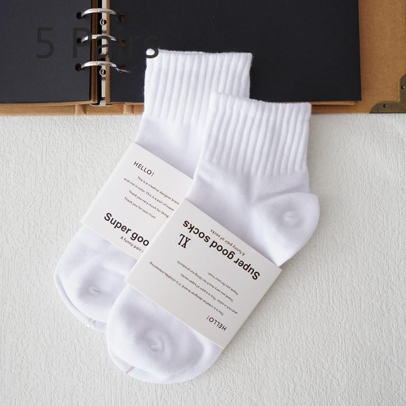 5 Pairs of Summer Cotton College Wind Deodorant Sweat Socks