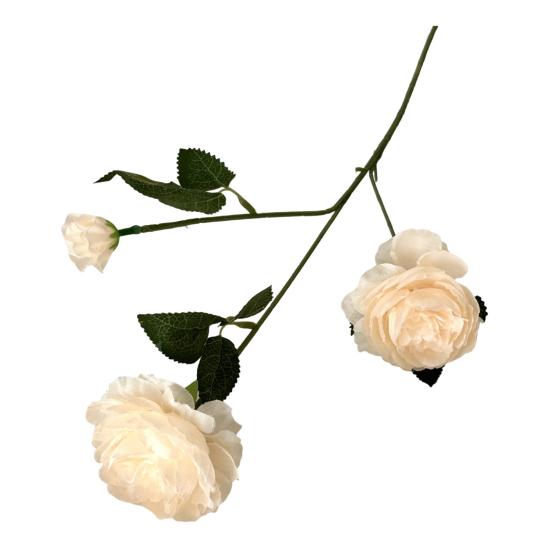 Nep Zijde Pioenroos Kunstbloem voor Vaas 25" Nep Pioenroos Takken met 2 Bloemen En 1 Knop voor Doe-het-zelf Bruidsboeket Bruidsdouche Huis Tafel