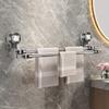 Yipan Rotating Suction Cup Double-Bar Ret Retractable Towel Rack