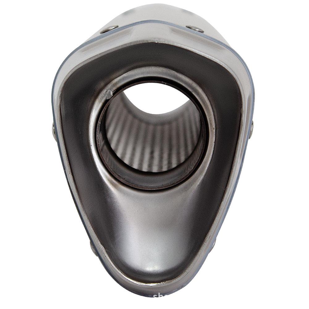 Motorcycle/Scooter Exhaust Pipe M12 Titanium Color Stainless Steel Extended Fixing Ring 51MM
