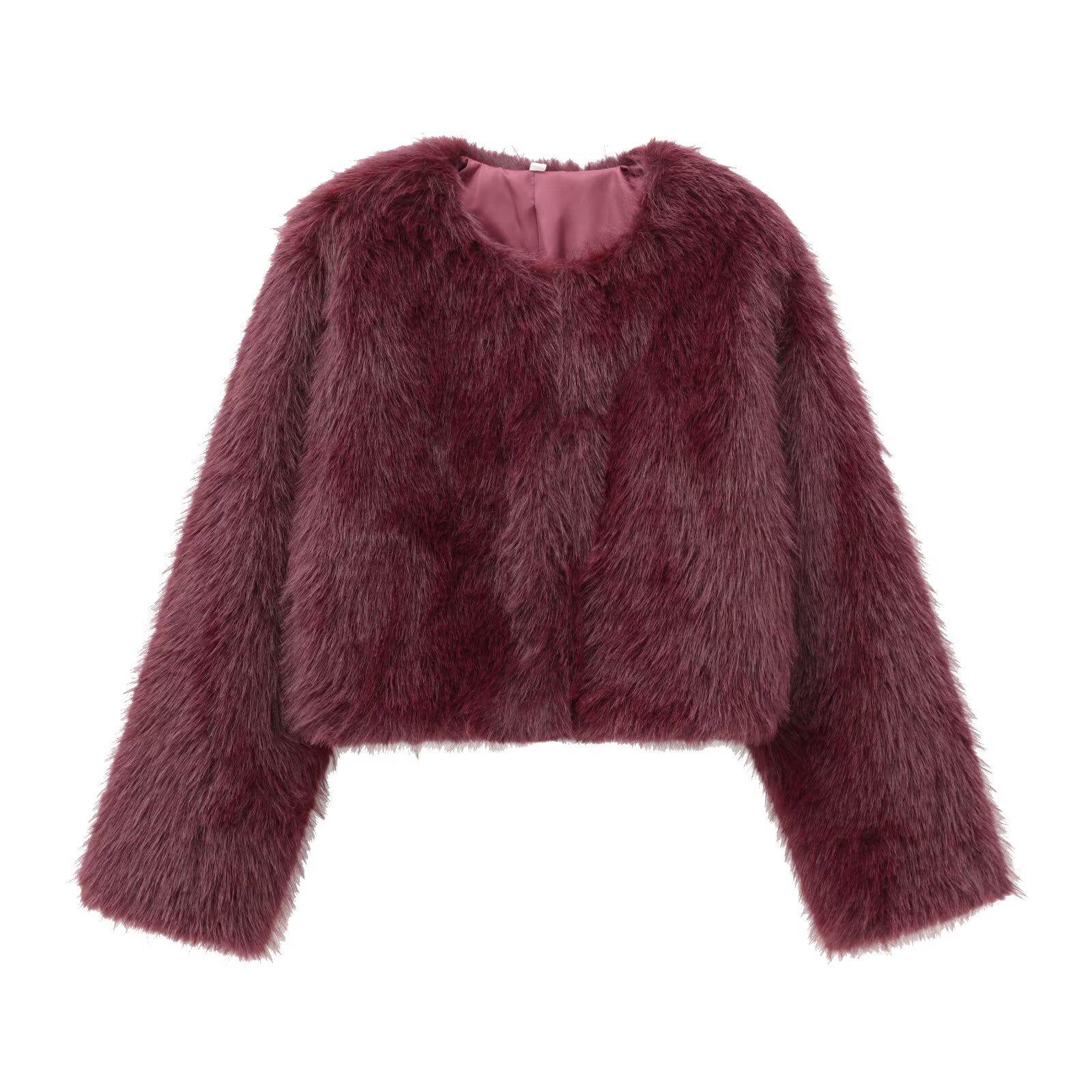 

Autumn Exclusive: European & American Style Faux Fur Short Jacket S
