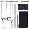 Skewers For Kabobs-Metal Kebab Skewers For Grilling 3-Prong Stainless Steel Skewers for BBQ Reusable Grill Skewers Set for Meat