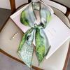 Scarf Long Highend Silk Narrow Print For Spring And Summer Versatile As Shirt Ribbon Belt Or Hair Tie