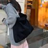 Yogodlns Suede Tote Bag for Women Autum Winter Frosted Casual Large Capacity Commuting Shoulder Bags Vintage Solid Versatile Handbags