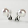 By Yumi Yumi Sienne Pearl Earrings Coco For Made In Japan [Produced Katsura] Weddings, Ceremonies, Simple, Popular, White, (12mm, Silver)