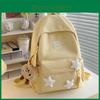 Stylish Unisex School Backpack With Water-resistant Nylon Fabric And Air Cushion Straps