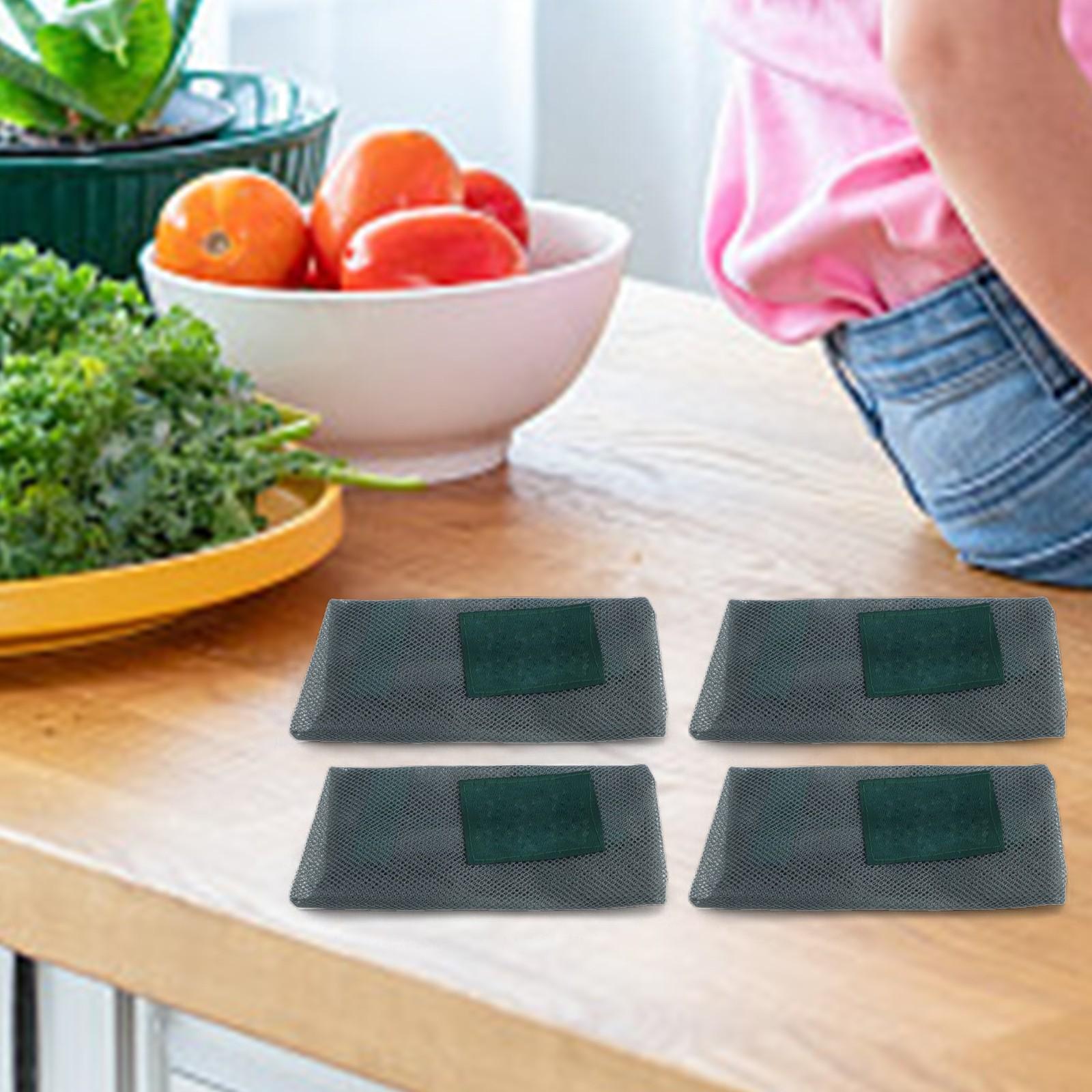 

4pcs Kitchen Storage Bag Wall-mounted Fruit Vegetable Storage Hanging Bag Mesh Moisture-proof Household Shopping Bag China Mainland