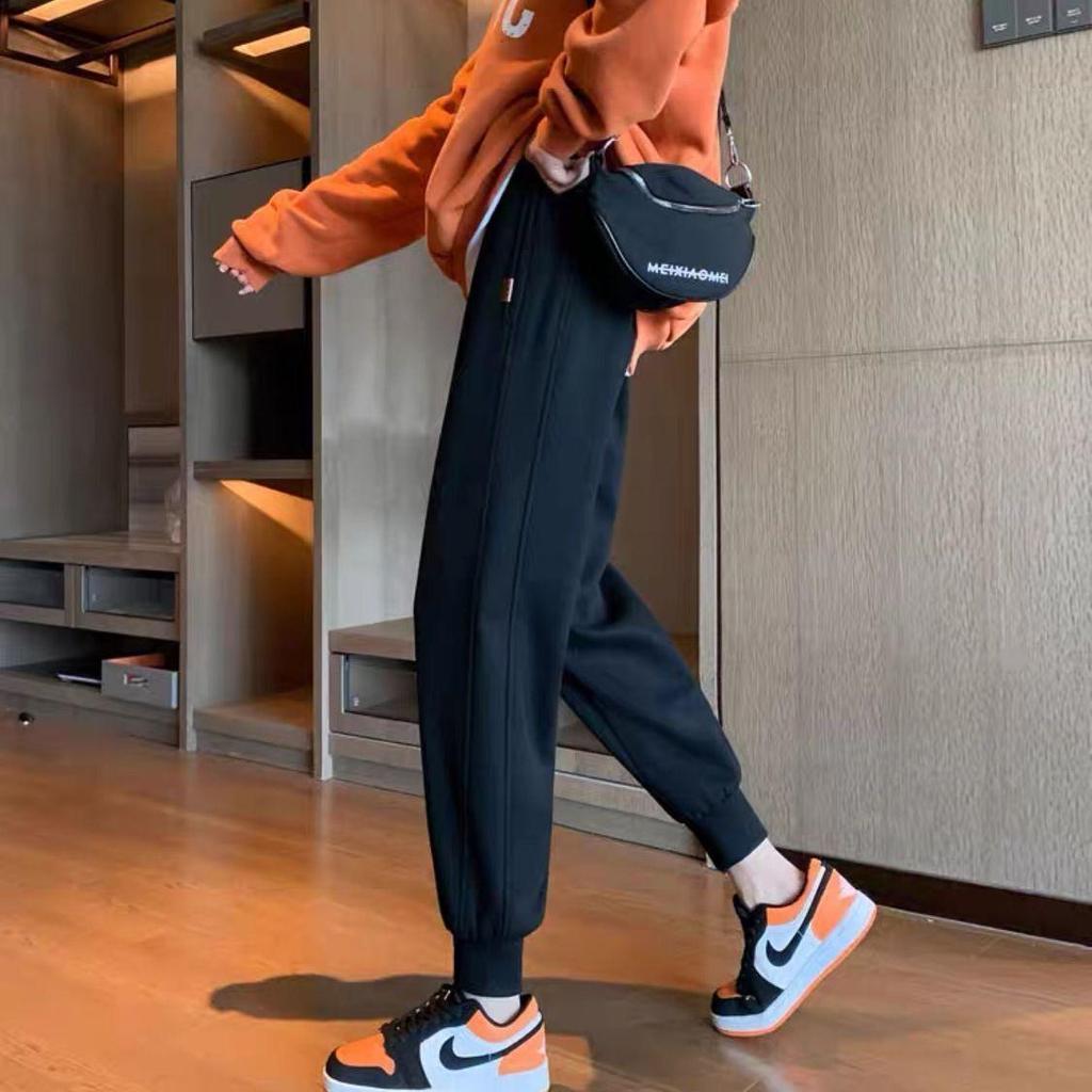 Korean Style Ladies Velvet Thickened Casual Sports Pants - Free Shipping