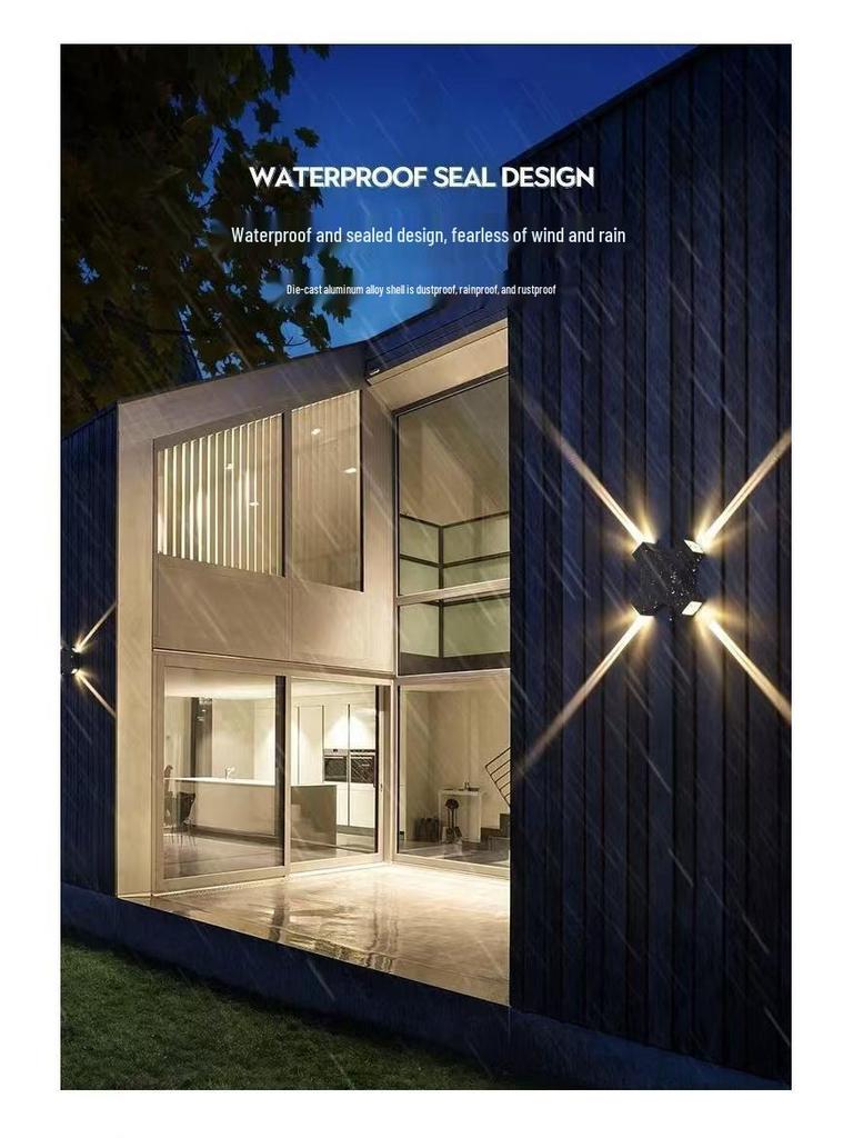 Cross-border LED Wall Light for Indoor/Outdoor Use: Starlight Design for Villas, Hotels, Corridors, Balconies, and Gardens