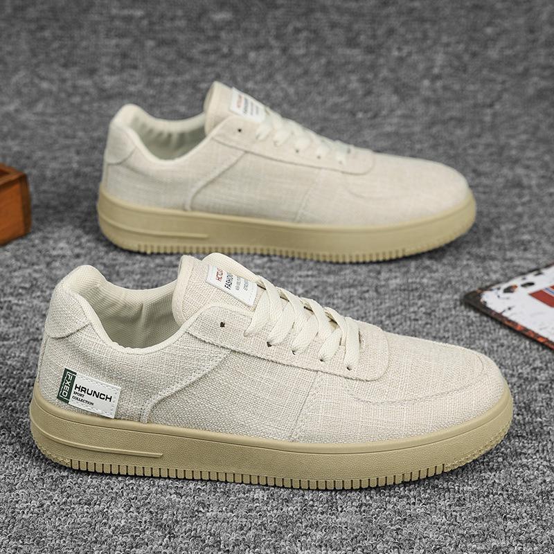 Men's shoes 2024 new summer breathable trend versatile casual platform cloth shoes men's linen canvas sports shoes
