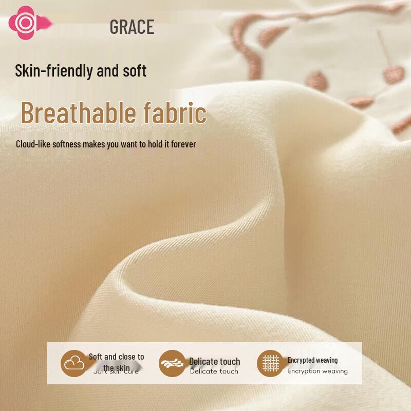 Jieliya Bestickte Gewaschene Baumwolle Sojafaser Sommerdecke