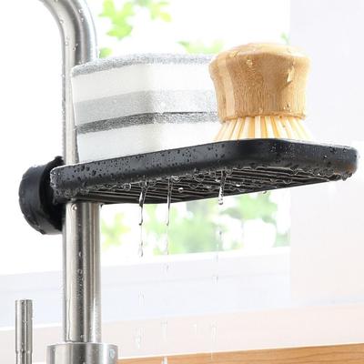 Anti-Rust Stainless Steel Sponge Holder Adjustable Finishing Rack Sink Rack Pool Rag Storage Drainage Storage Draining Rack