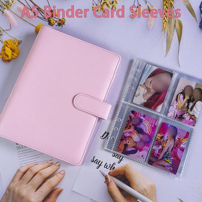 Bonbonfarbe A5 PU Leder Binder Fotokarten Hülle Niedliches Kpop Loseblatt Sammelbuch Foto Karten Album Aufbewahrungsbuch Schreibwaren