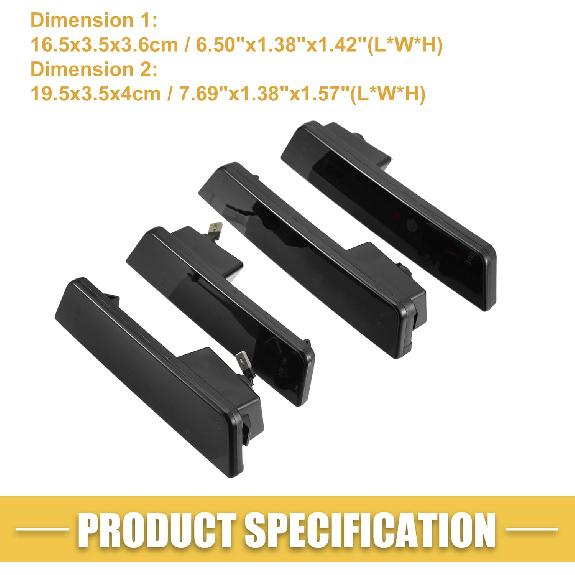 

LED Side Marker Light 68043394AA Front Rear Turn Signal Lights Fender Sidemarker Lamps for Dodge Challenger Black Lens Amber Red LED Light 2 Pair