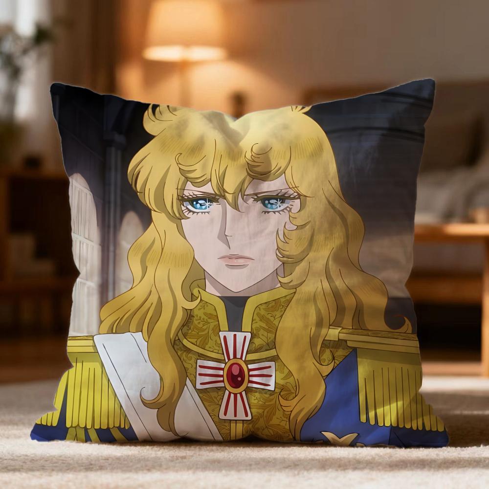 Fashion TThe Rose of Versailleses Cushion Cover Soft Washable Pillow Case Multi-Scene for Couch Bed Travel Office Use