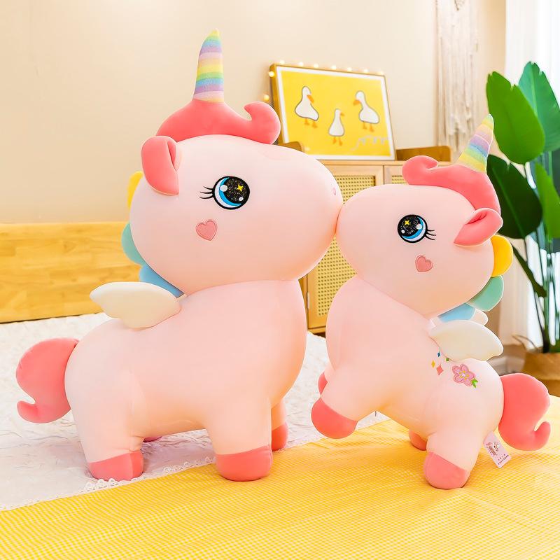 Rainbow Unicorn Plush Toy Station Style Cherry Blossom Unicorn Doll Pillow Rag Doll Children's Doll Women
