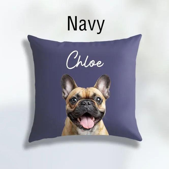 

Customisable Dog Photo Pillow Personalized Pet Cushion Throw Pillow with Pet Picture Custom Decor for Pet Owners Unique Gifts 50X50cm тёмно-синий