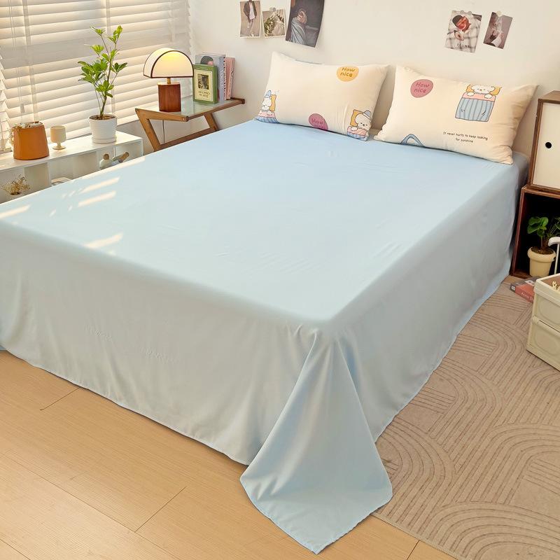 Small Fresh Washed Cotton Four-piece Set, Bedding Quilt Cover, Dormitory Single Bed Three-piece Set