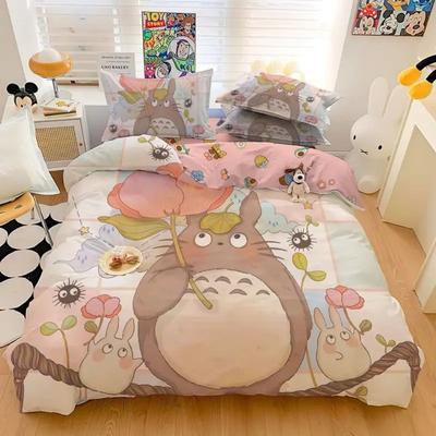 Nuovo Set Letto Anime Totoro Copripiumino Set Letto Copripiumino Federa Piumone Misura King Queen Ragazzi Adulti Set Letto