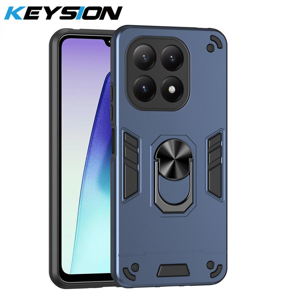 

КЕЙСИОН Ударопрочный Бронированный Чехол для Xiaomi 15T 15T Pro 5G Мягкий Силикон+ПК Металлическое Кольцо-Подставка Задняя Крышка Телефона для Xiaomi 15T Pro for Xiaomi 15T синий