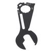 11 In 1 Outdoor Wrench Multifunctional Bottle Opener Keychain Screwdriver Measuring Ruler Tool Black