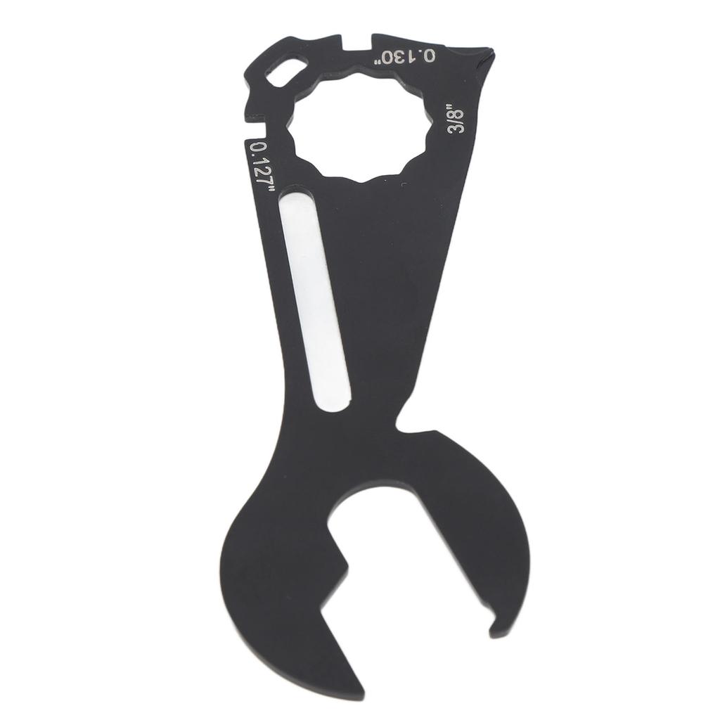 11 In 1 Outdoor Wrench Multifunctional Bottle Opener Keychain Screwdriver Measuring Ruler Tool Black