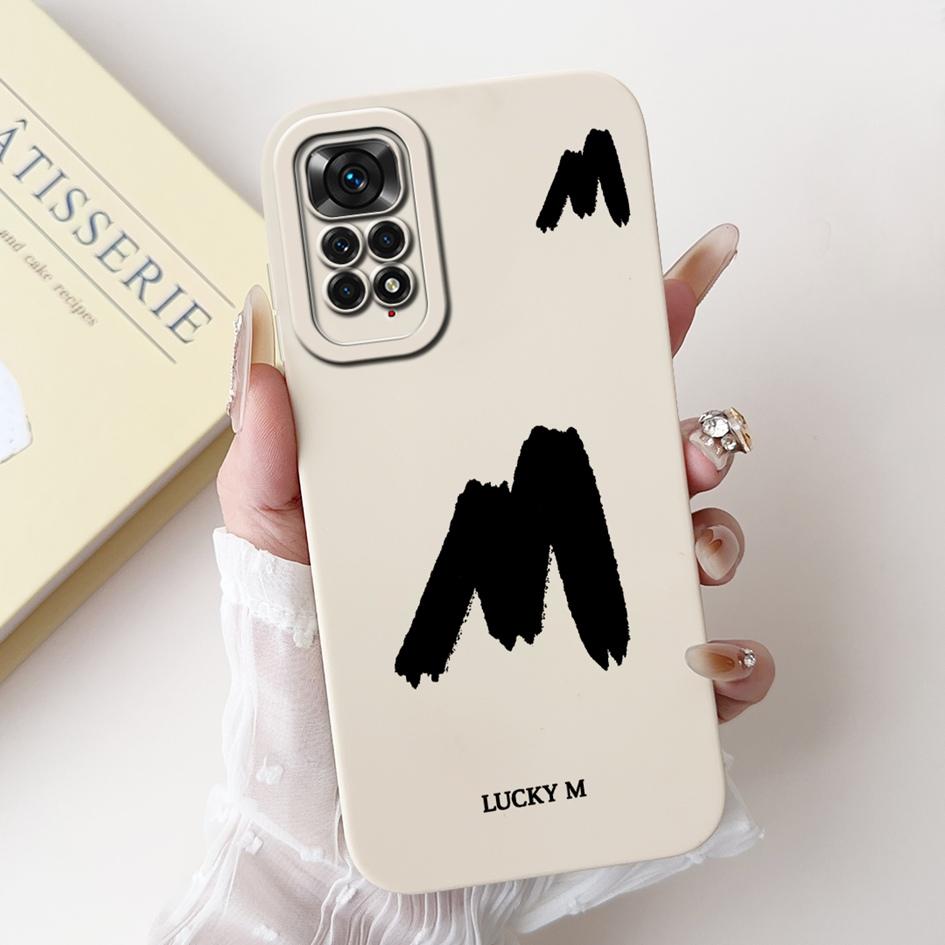 For Xiaomi Redmi Note 11S 4G Case Lovely Letters Soft Silicone Shockproof Phone Cover For Redmi Note 11 Pro Plus Note11 4G Funda