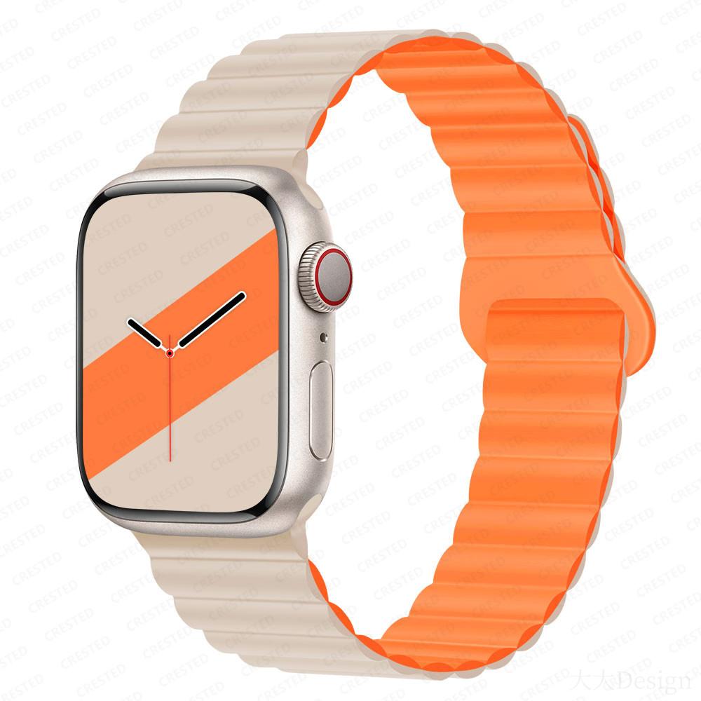 Silicone Loop magnetic strap for Apple watch band 44mm 40mm 45mm 49mm 41mm 38mm 42mm Bracelet iWatch series 8 3 SE 6 7 Ultra 2 9