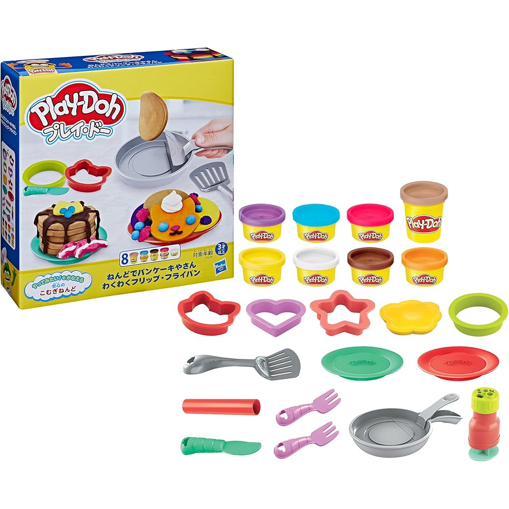 Play-Doh Kitchen Creations Flip Pancake Playset 14 Accessories Preschool Toy for Kids Ages 3 and Up