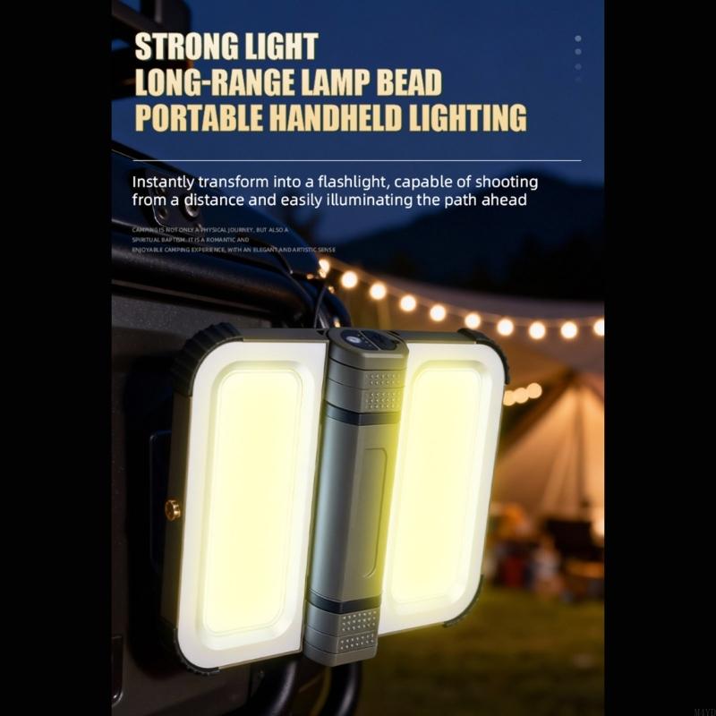 Rechargeable LED Work Light with Strong Magnet and IP65 Waterproof Rating Folding Lamp Suitable for Construction Sites M4YD