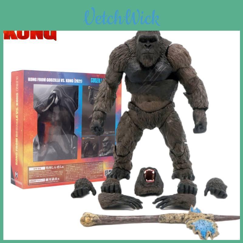 Colecionável Godzilla Vs. Brinquedo Modelo de PVC King Kong Braços e Pernas Articulados Tamanho 14cm/5.51in