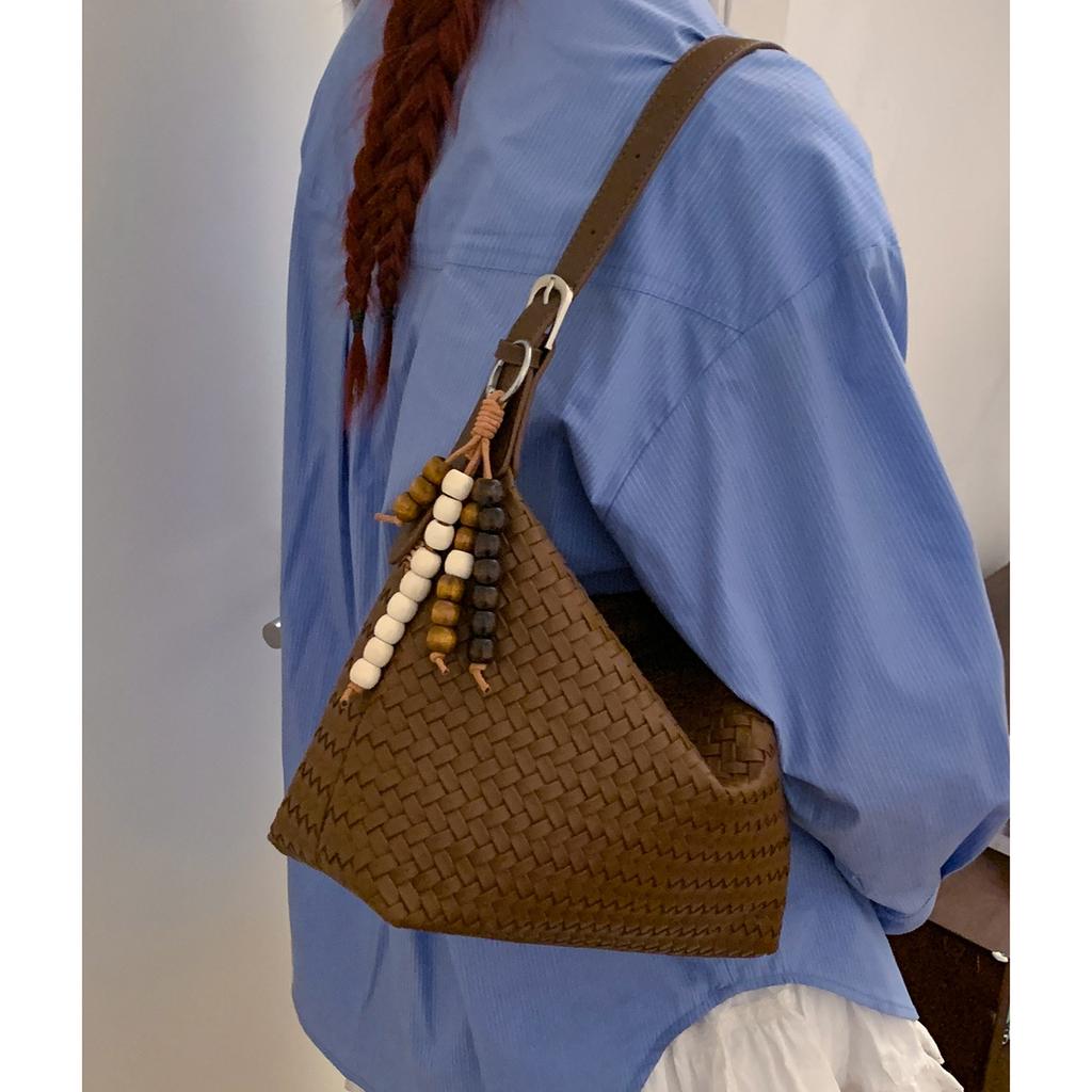 Underarm Bag - Women's Knitted Bag - Simple Bucket Bag - Shoulder Bag for Daily Commuting