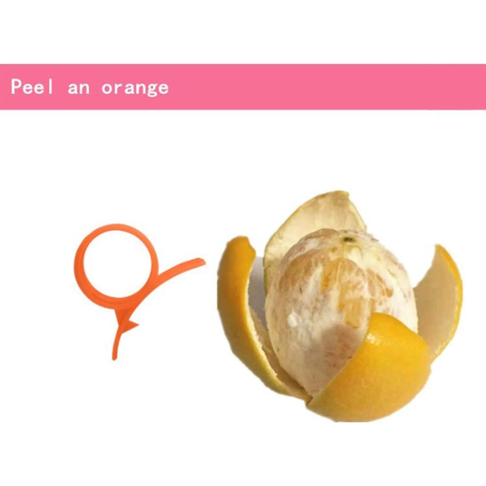 2-Pack Orange & Citrus Peeler - Thumb Ring Design, Quick Peel, Hygienic ABS, Lightweight & Durable Kitchen Tool