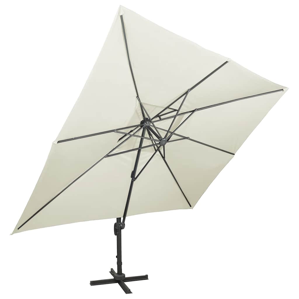 Double Top Cantilever Parasol In Sand 400 X 300 Cm