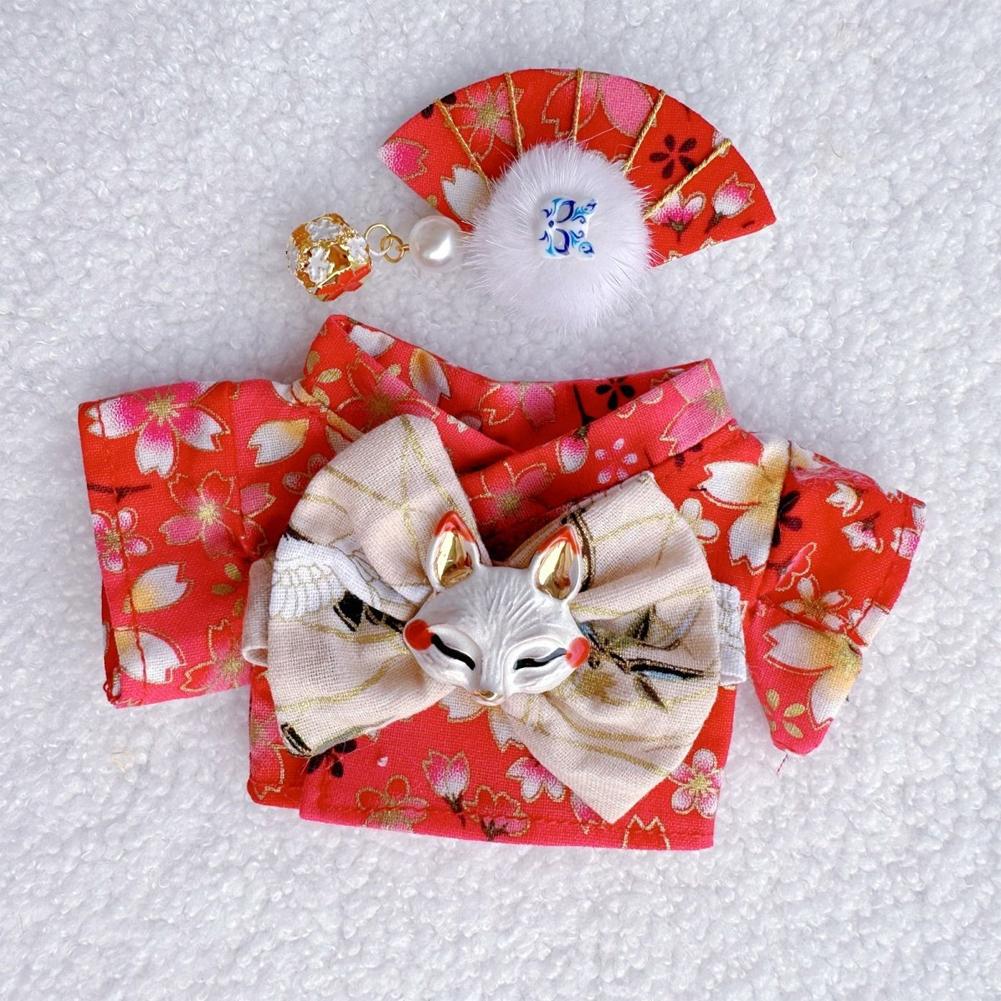 Miniature Kimono Skirt Set for 17cm Labubu Dolls Cute DIY Doll Clothes Fashion Accessories Lovely Outfit Gifts for Girls Friends