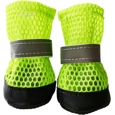 4pcs/set Reflective Dog Shoes Anti Slip Wear-resistant Pet Foot Covers Lightweight Adjustable Pet Paw Protector Rain Snow Boots