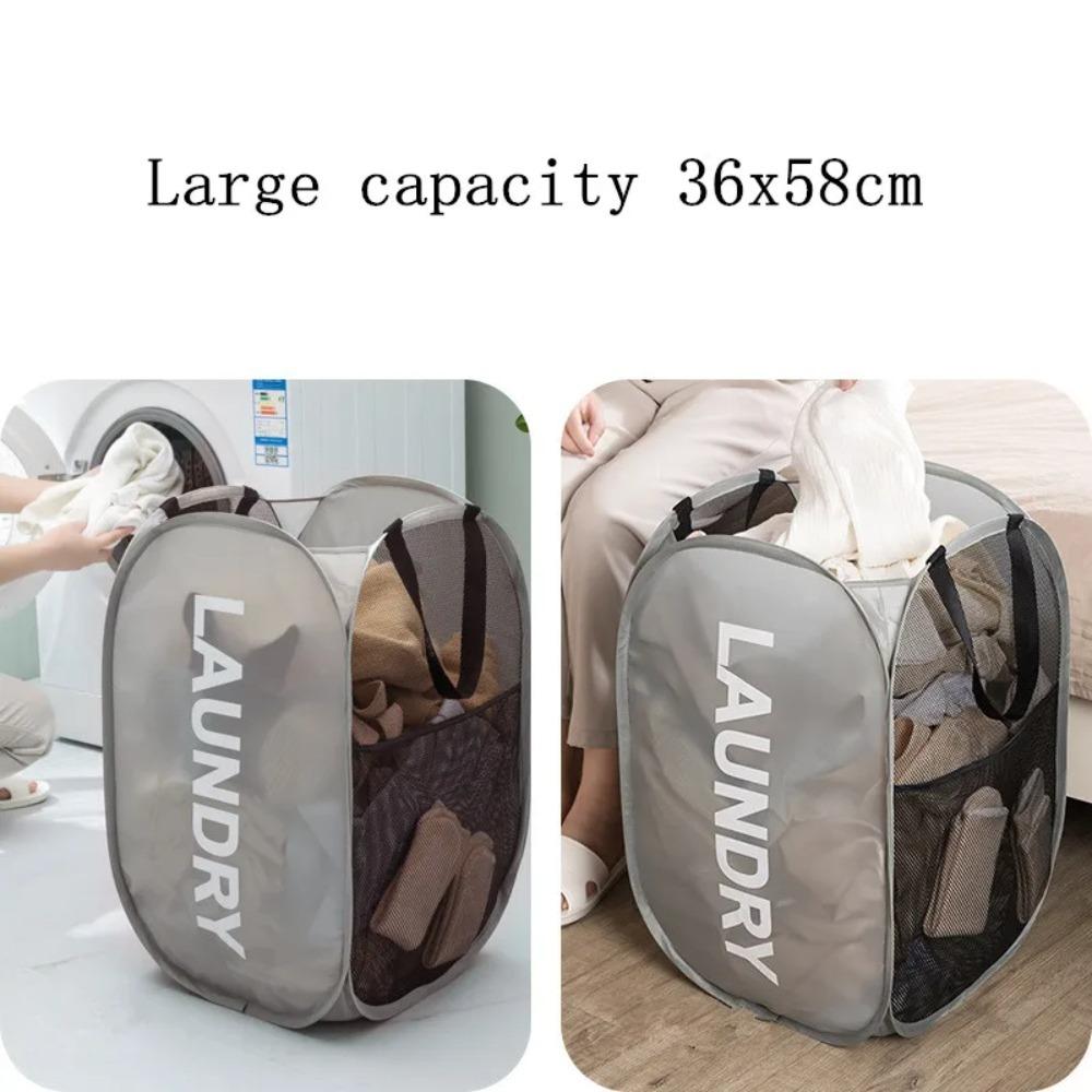 Practical Foldable Portable Laundry Basket Washable Wear-resistant Folding Storage Box Large Capacity Dirty Clothes Basket