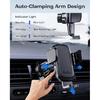 KPON Wireless Charger for Car, Car Phone Holder Charger Mount Qi Certified Auto Clamping 15W Fast Charging for Dashboard Air Vent Windshield Mount