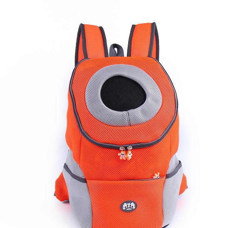 

Воздухопроницаемая и рассеивающая тепло сумка для домашних животных для использования на открытом воздухе, переносной рюкзак на грудь, сумка для собак, зоотовары, сумка для кошек large оранжевый