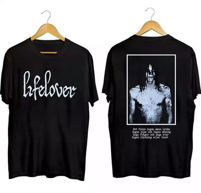 Lifelover Band Graphic Print 2 Side Black T-Shirt QR8500 Unisex T-Shirt