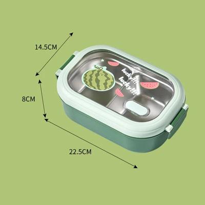 304 Stainless Steel Compartment Insulated Lunch Box Office Worker Students Sealed Portable Bento Microwae Heating Food Containe