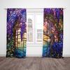 Set Of 2 Stained Glass Flower Wisteria Printed Curtain Home Decor Window Treatment Bedroom Office Kitchen With Rod Pocket Polyester Perfect For Master