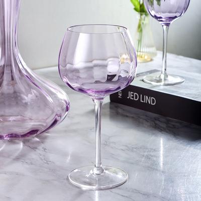 Purple Sparkling Stemless Handblown Glassware Hammered Glass Water Wine Drinkware Barware Glasses